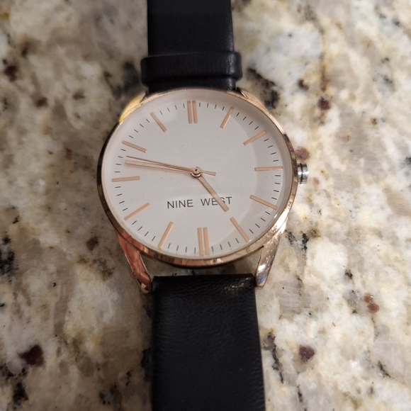 Nine West Leather Wristwatch - Picture 2 of 4